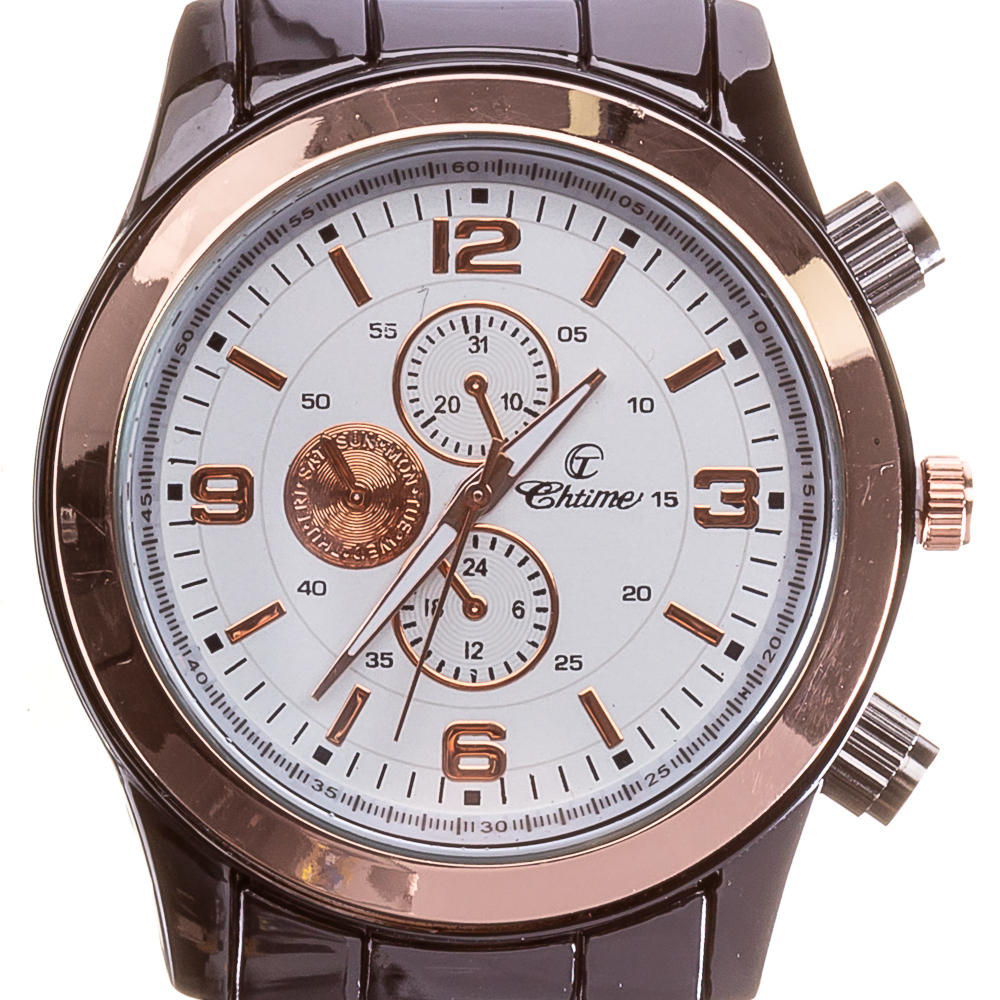 Мъжки часовник  Chtime Черен със златиста метална каишка, 2 - Kalapod.bg